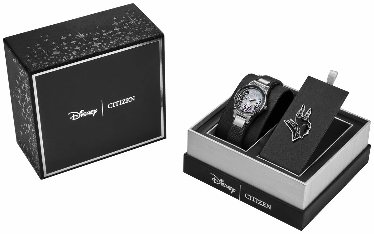Maleficent's Charm Gray Dial Leather Strap GA1080-41Y | Citizen Exclusive