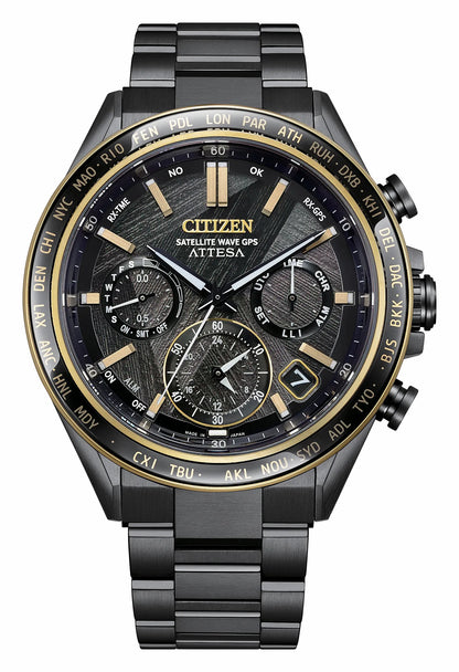 ATTESA LIGHT in BLACK Black Dial Super Titanium with DLC Coating Bracelet CC4078-51E | Citizen Popular