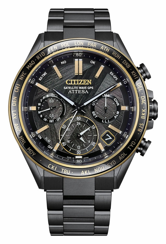 ATTESA LIGHT in BLACK Black Dial Super Titanium with DLC Coating Bracelet CC4078-51E | Citizen Popular