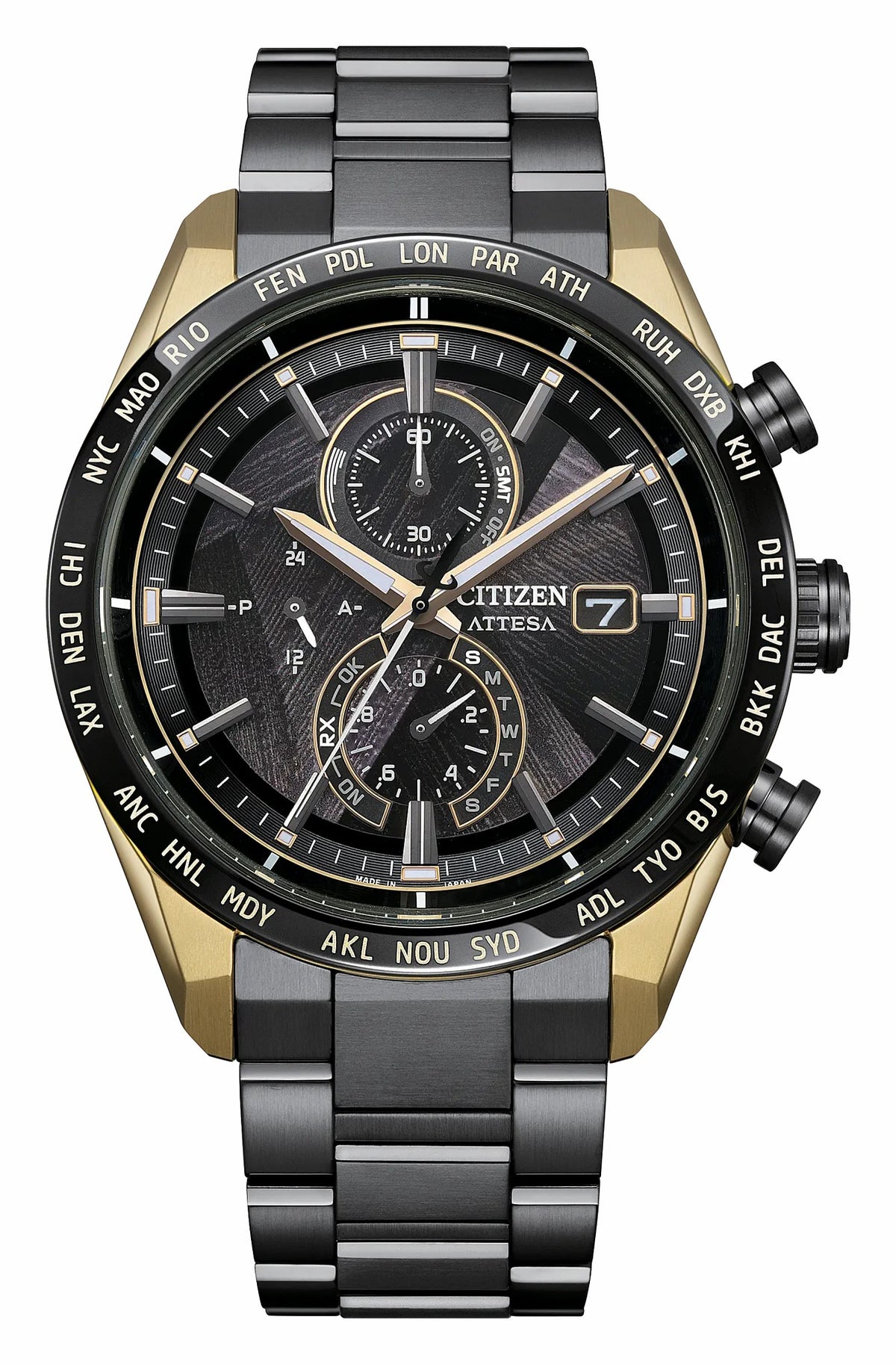 ATTESA LIGHT in BLACK Black Dial Super Titanium with DLC Coating Bracelet AT8384-58E | Citizen Special Offer