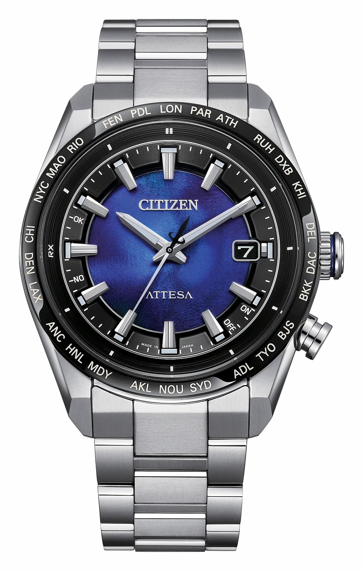 ATTESA Blue Dial Super Titanium with Duratect Platinum Bracelet CB0288-65L | Citizen Customer Favorite