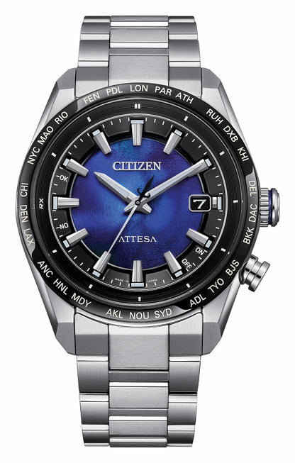 ATTESA Blue Dial Super Titanium with Duratect Platinum Bracelet CB0288-65L | Citizen Customer Favorite