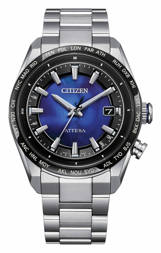 ATTESA Blue Dial Super Titanium with Duratect Platinum Bracelet CB0288-65L | Citizen Customer Favorite