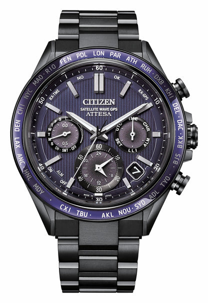 ATTESA Blue Dial Super Titanium with DLC Coating Bracelet CC4059-64L | Citizen Top Pick