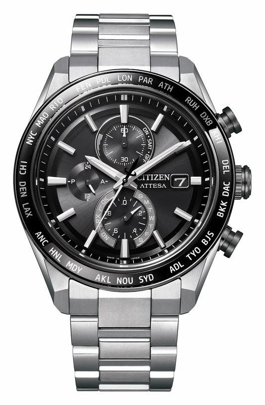 ATTESA Black Dial Super Titanium with DLC Coating Bracelet AT8295-56E | Citizen Latest
