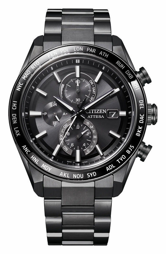 ATTESA Black Dial Super Titanium with DLC Coating Bracelet AT8294-59E | Citizen Top Pick