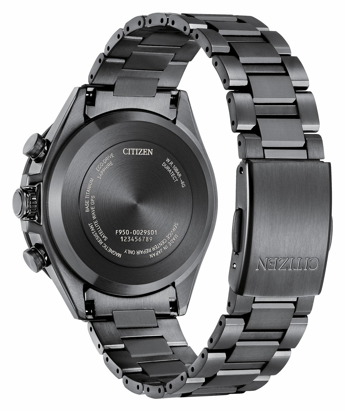 ATTESA Black Dial Super Titanium with DLC Coating Bracelet CC4055-65E | Citizen Essential