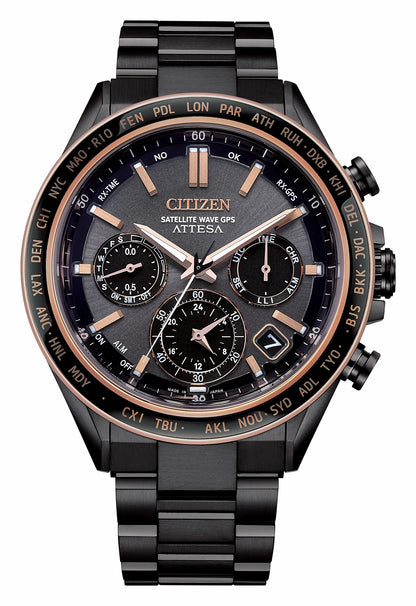 ATTESA Brown Dial Super Titanium with DLC Coating Bracelet CC4074-61W | Citizen New
