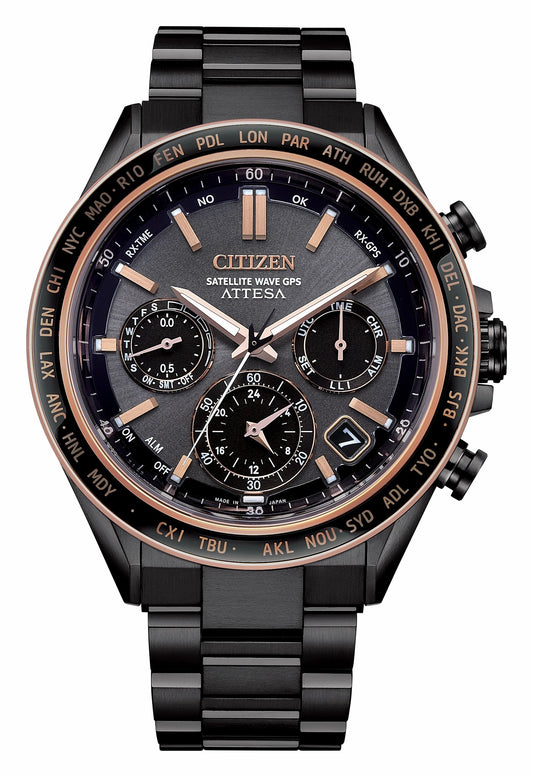 ATTESA Brown Dial Super Titanium with DLC Coating Bracelet CC4074-61W | Citizen New