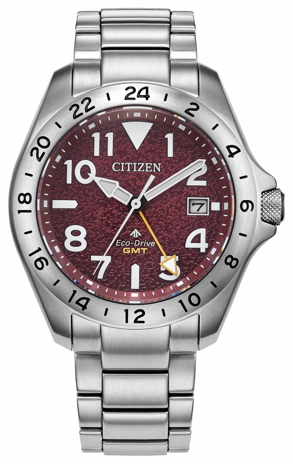 Promaster Land GMT Red Dial Stainless Steel Bracelet BJ7150-50W | Citizen Quality