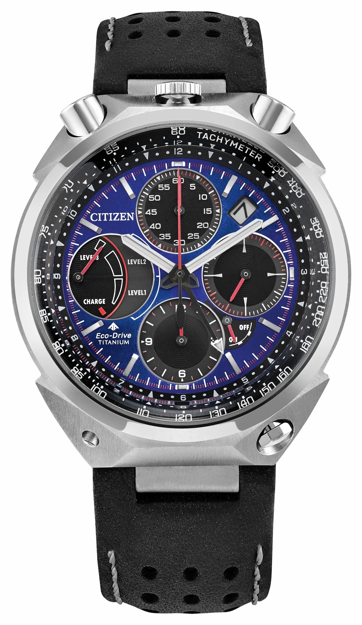 Promaster Tsuno Chrono Racer Blue Dial Leather Strap AV0088-01L | Citizen Quality