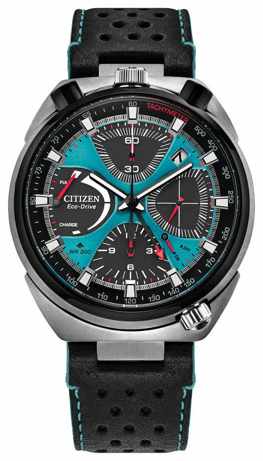 Promaster Tsuno Chrono Racer Blue Dial Leather Strap AV0106-01L | Citizen Classic