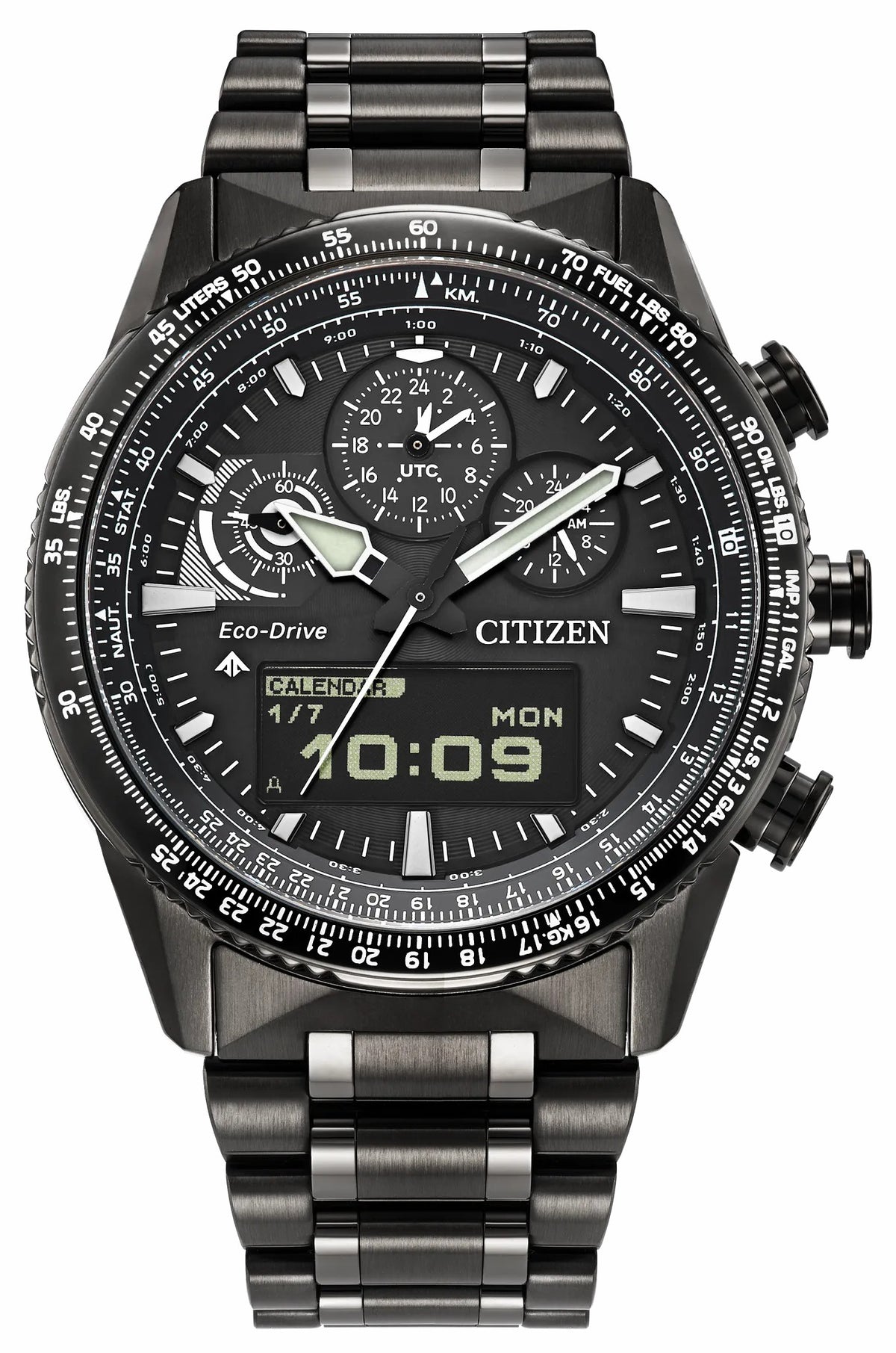 Promaster Skyhawk U830 Black Dial Stainless Steel Bracelet JV2005-58E | Citizen Essential