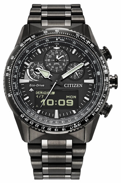 Promaster Skyhawk U830 Black Dial Stainless Steel Bracelet JV2005-58E | Citizen Essential