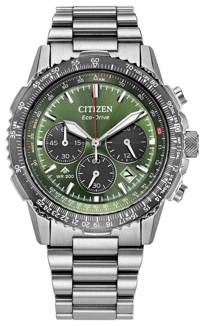 Promaster Navihawk Green Dial Stainless Steel Bracelet CA4664-60W | Citizen Best Price