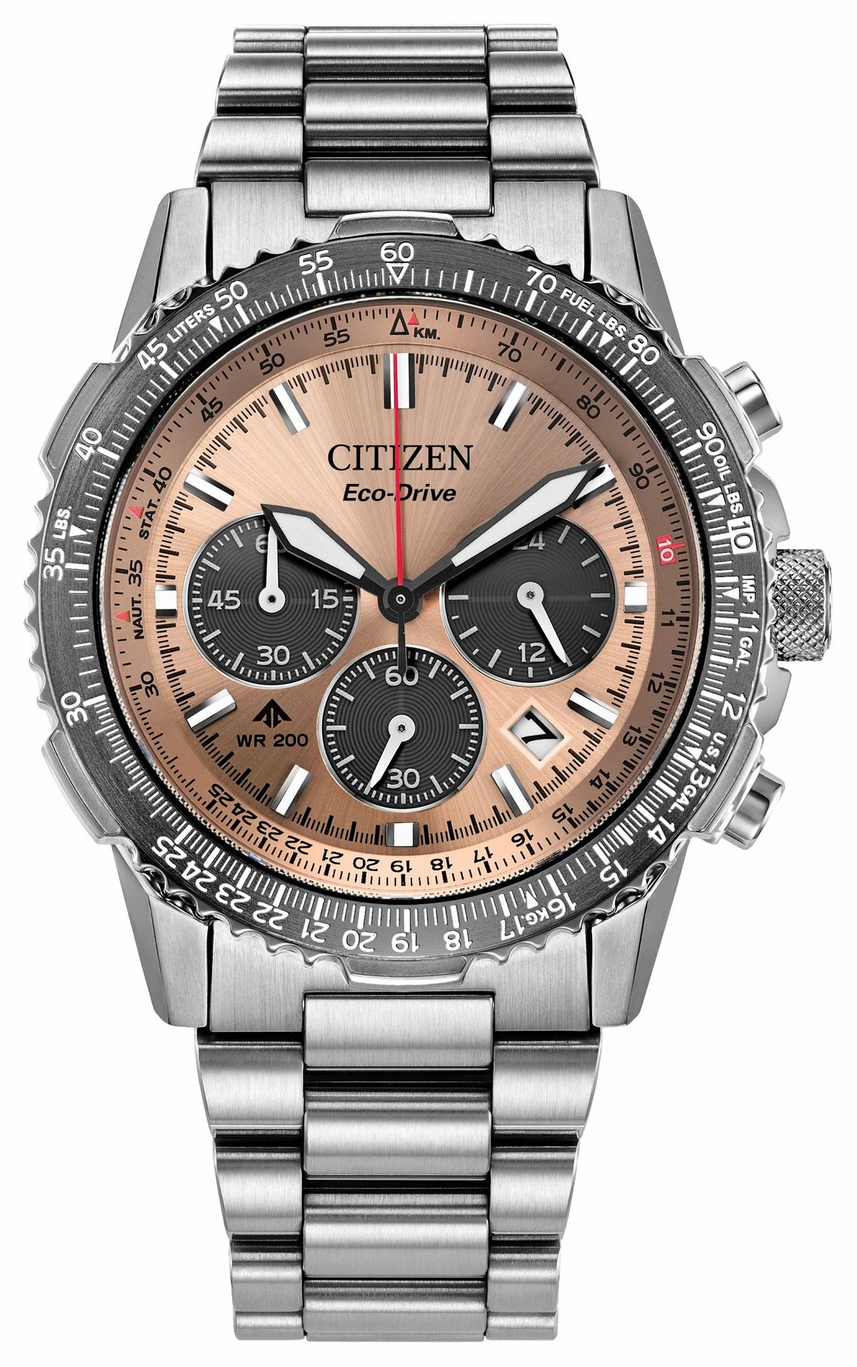 Promaster Navihawk Salmon Dial Stainless Steel Bracelet CA4664-60X | Citizen Essential