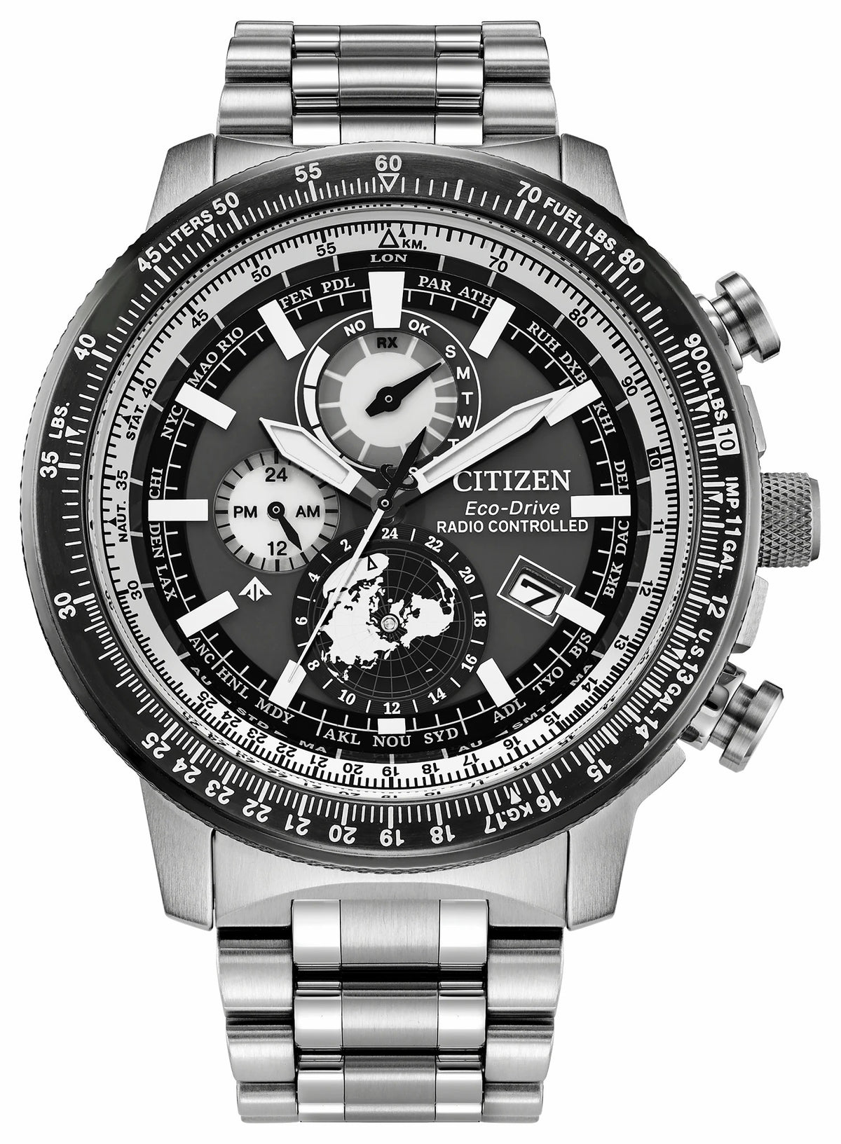 Promaster Geo Trekker Gray Dial Stainless Steel Bracelet BY3006-53H | Citizen Trending