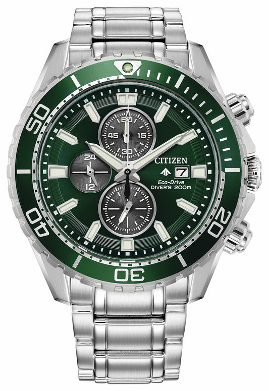 Promaster Dive Green Dial Stainless Steel Bracelet CA0820-50X | Citizen Essential