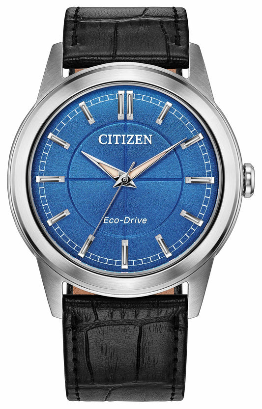 Rolan Blue Dial Leather Strap FE7130-01L | Citizen Everyday