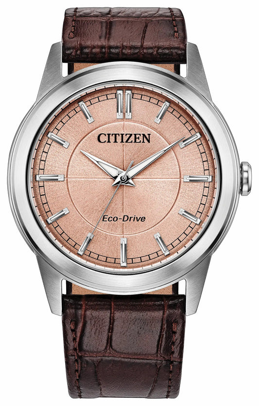 Rolan Salmon Dial Leather Strap AW2110-14Z | Citizen Trending