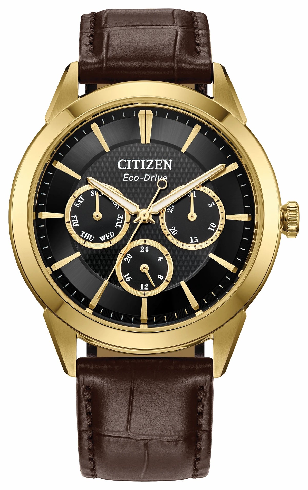 Rolan Black Dial Leather Strap BU2112-06E | Citizen Smart Buy