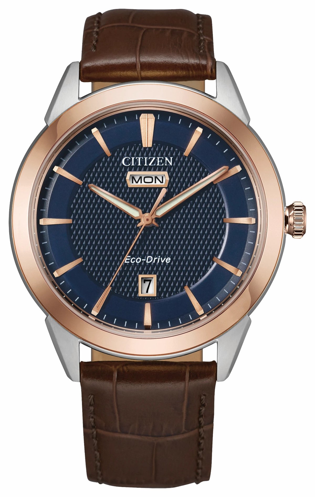 Rolan Navy Dial Leather Strap AW0096-06L | Citizen Top Pick