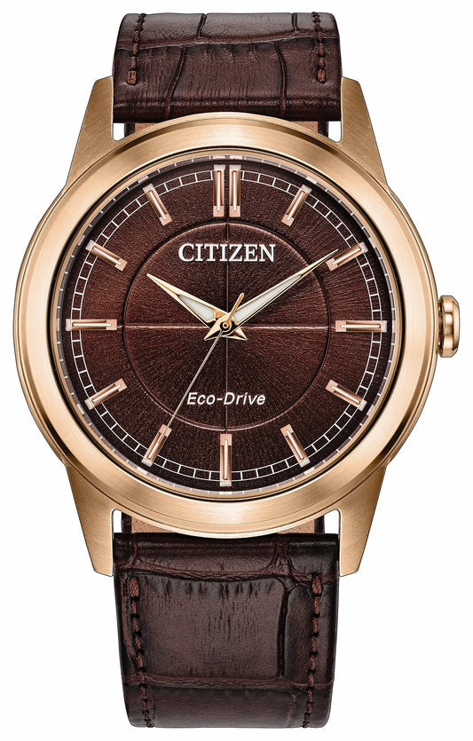 Rolan Brown Dial Leather Strap AW2113-16X | Citizen Trending