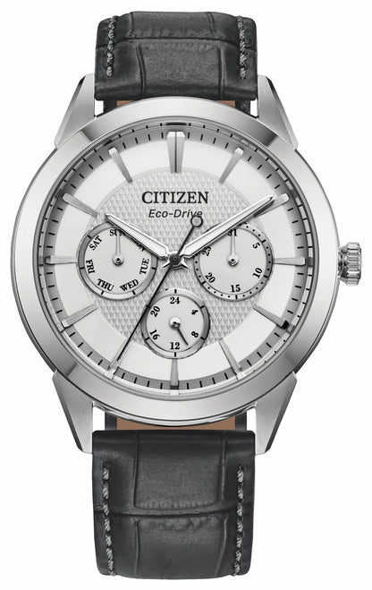 Rolan Silver-Tone Dial Leather Strap BU2110-01A | Citizen Trusted