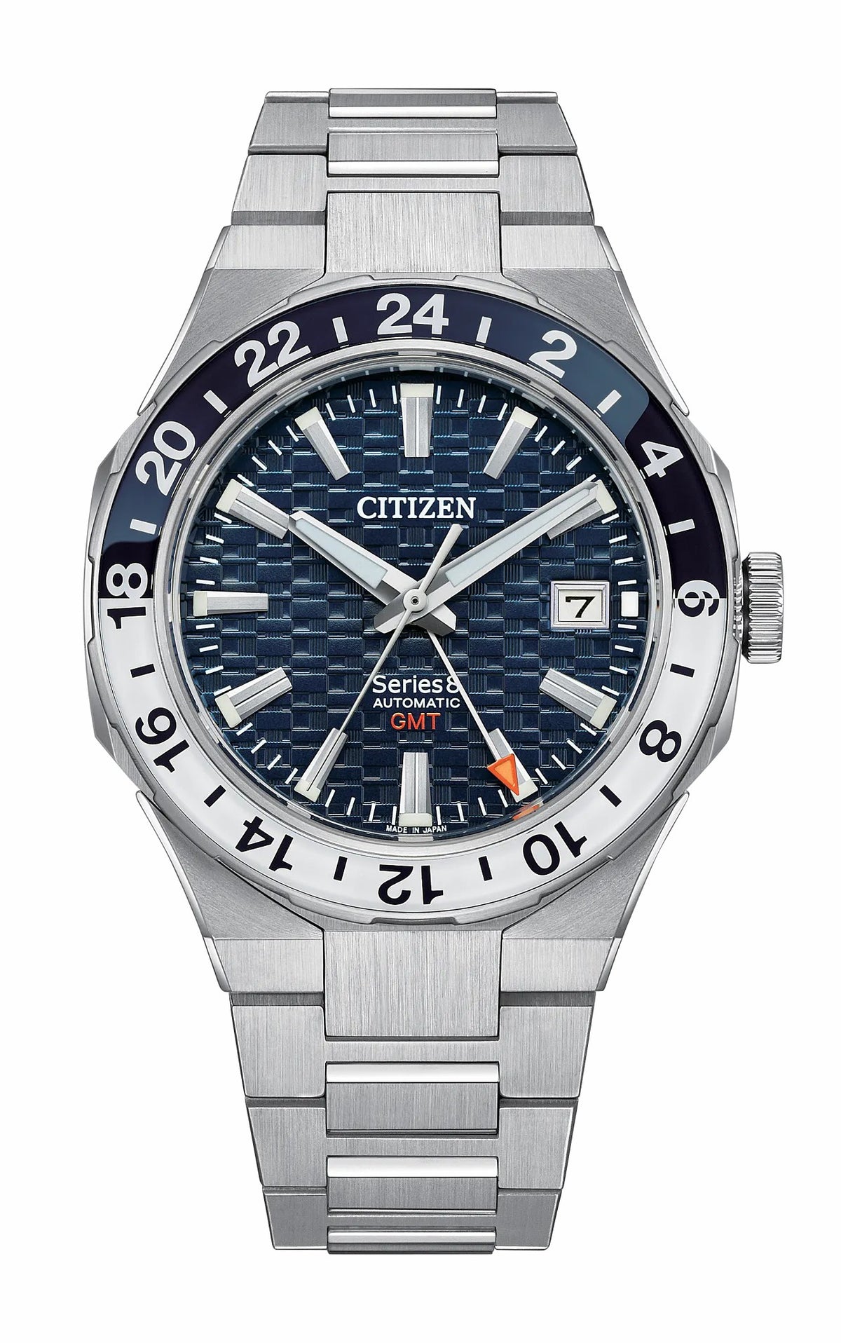 Series8 880 GMT Navy Dial Stainless Steel Bracelet NB6034-58L | Citizen Trending