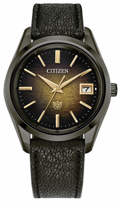 The CITIZEN Brown Dial Leather Strap AQ4106-18X | Citizen Best Seller