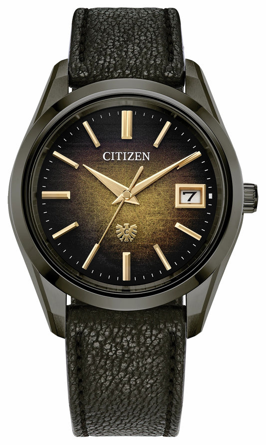 The CITIZEN Brown Dial Leather Strap AQ4106-18X | Citizen Best Seller