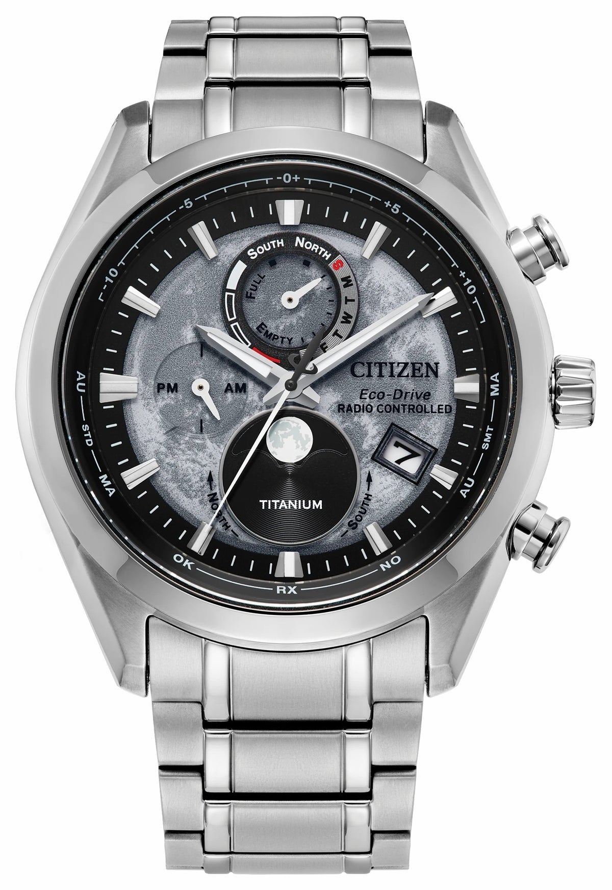 Tsuki-yomi A-T Gray Dial Super Titanium Bracelet BY1010-57H | Citizen Signature