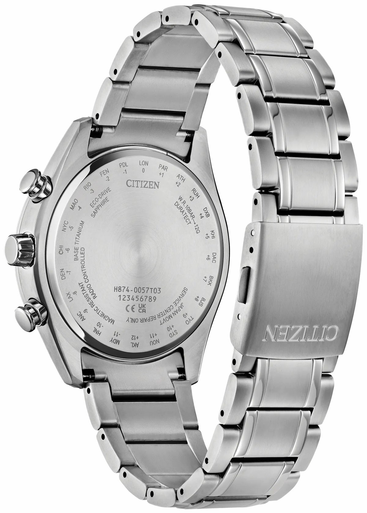 Tsuki-Yomi A-T Purple Dial Super Titanium Bracelet BY1010-81Z | Citizen Great Value
