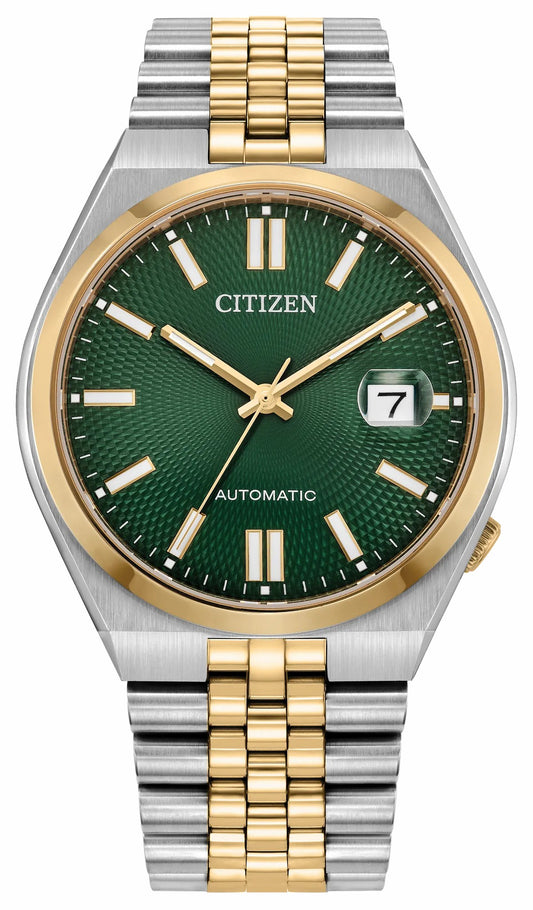 TSUYOSA 60 Green Dial Stainless Steel Bracelet NK0024-54X | Citizen Smart Buy