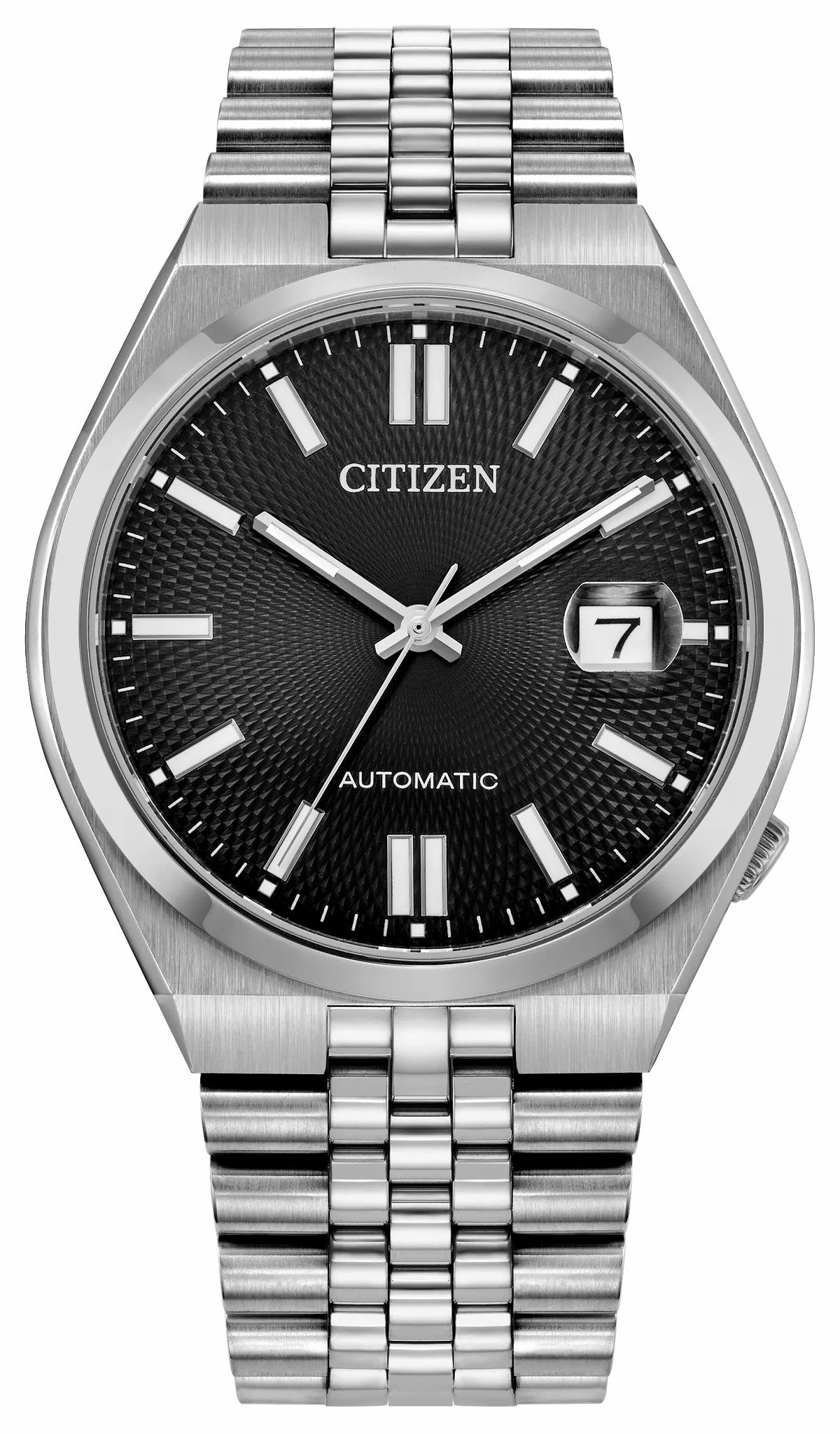 TSUYOSA 60 Black Dial Stainless Steel Bracelet NK0020-55E | Citizen Popular
