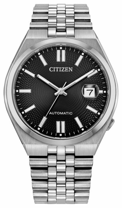 TSUYOSA 60 Black Dial Stainless Steel Bracelet NK0020-55E | Citizen Popular