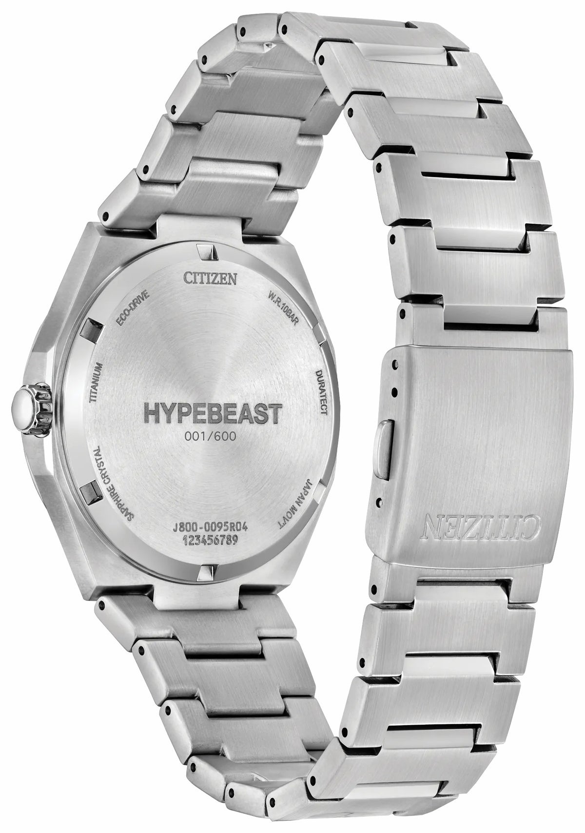 Zenshin Three-hand x Hypebeast Silver-Tone Dial Super Titanium with Duratect Platinum Bracelet AW0138-59A | Citizen Hot Sale