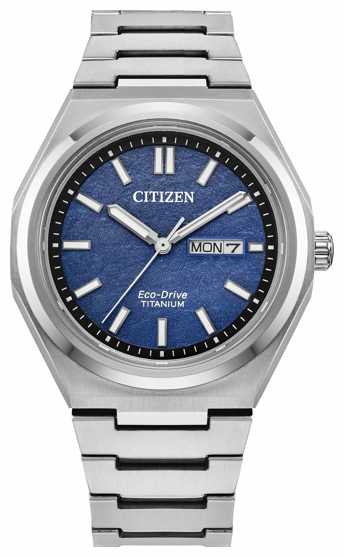 Zenshin Three-hand Blue Dial Super Titanium Bracelet AW0130-85L | Citizen Signature
