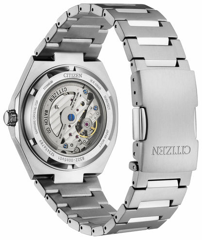 Zenshin 60 Mechanical Beige Dial Super Titanium Bracelet NK5020-58P | Citizen Recommended