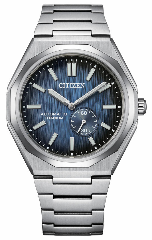 Zenshin 60 Mechanical Blue Dial Super Titanium Bracelet NK5020-58M | Citizen Quality