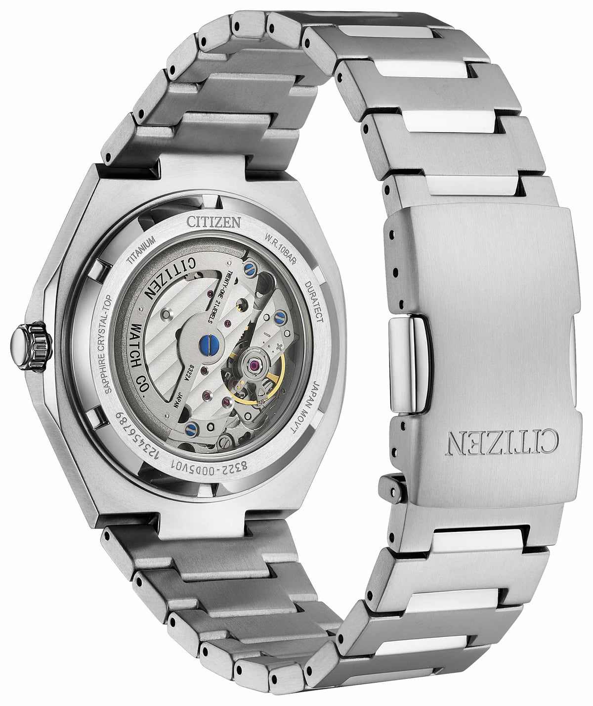 Zenshin 60 Mechanical Blue Dial Super Titanium Bracelet NK5020-58M | Citizen Quality
