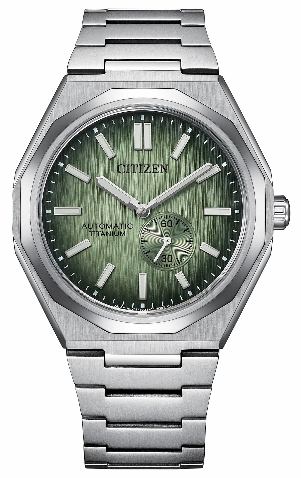 Zenshin 60 Mechanical Green Dial Super Titanium Bracelet NK5020-58X | Citizen Smart Buy