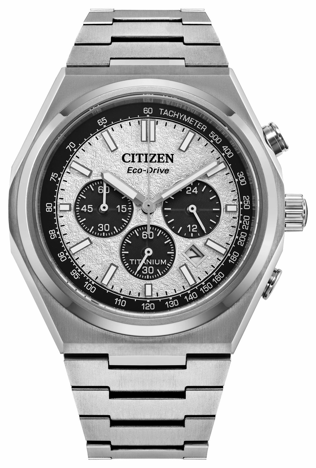 Zenshin Chrono Silver-Tone Dial Super Titanium Bracelet CA4610-85A | Citizen Trending
