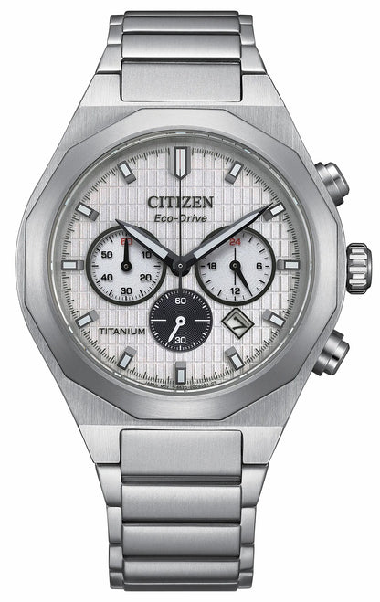 Zenshin Senkei White Dial Super Titanium Bracelet CA4690-51A | Citizen Latest