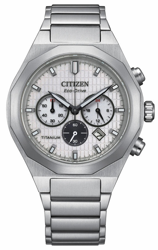 Zenshin Senkei White Dial Super Titanium Bracelet CA4690-51A | Citizen Latest
