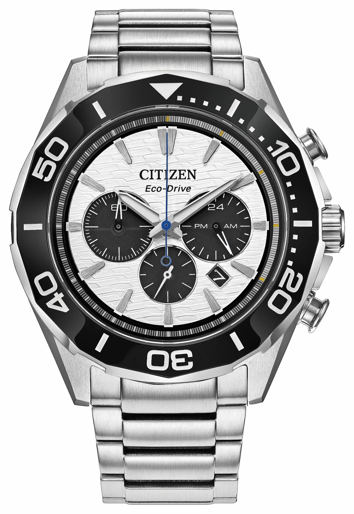 Endeavor Chrono White Dial Stainless Steel Bracelet CA4730-59A | Citizen Premium