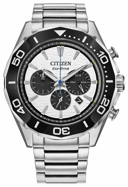 Endeavor Chrono White Dial Stainless Steel Bracelet CA4730-59A | Citizen Premium