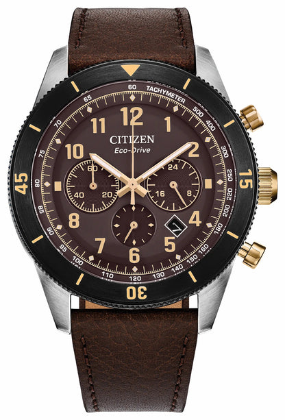 Terra Force Brown Dial Leather Strap CA4746-08X | Citizen Quality