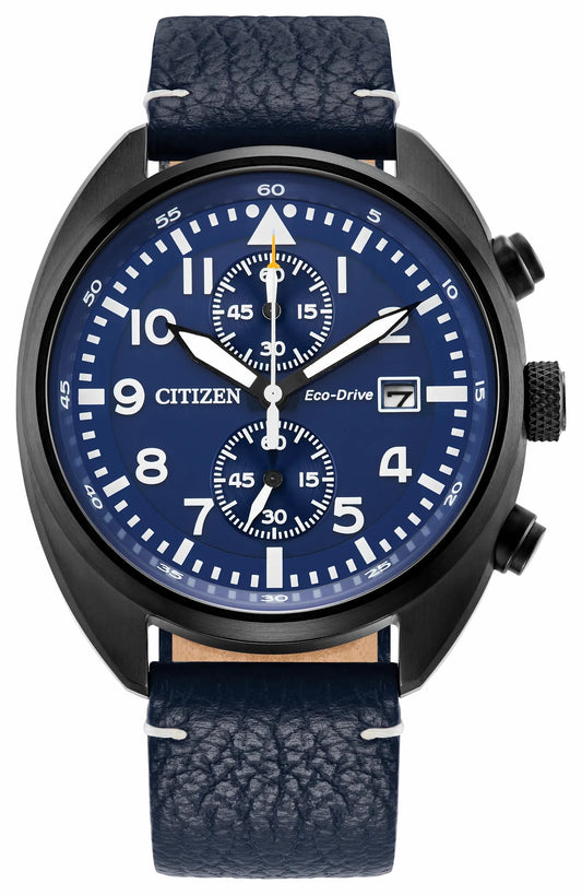 Sport Casual Blue Dial Leather Strap CA7048-08L | Citizen Everyday