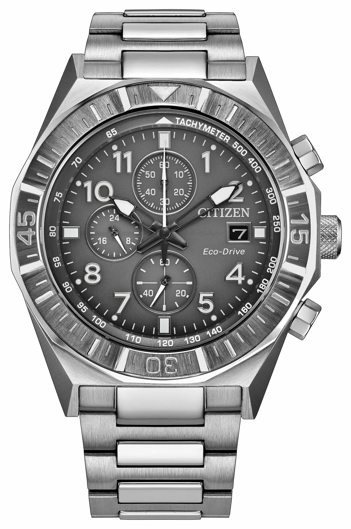 Nighthawk Gray Dial Stainless Steel Bracelet CA0890-54H | Citizen Trusted